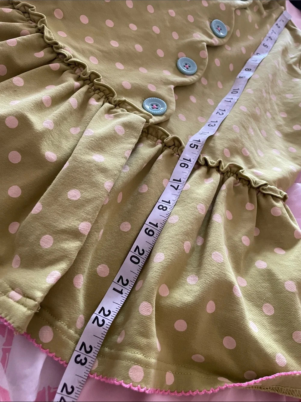 Matilda Jane Polka Dot Hooded Peplum Jacket - Green Pink Dots girls 12